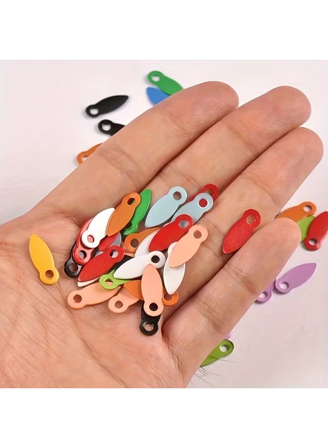 60 Mini Colorful Press On Nail Art Pieces Mixed Color Photo Frame Back Plate Accessories For Handmade Decoration - Image 1