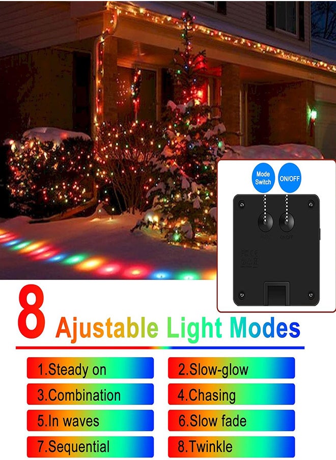 RATSAW - 2 Pack Fairy Lights 10m 100Led Solar String Lights with 8 Modes Waterproof Copper Wire Lights for Patio Yard - Image 1