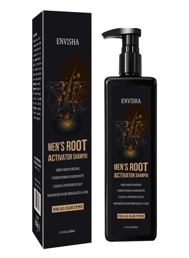 ENVISHA شامبو تنشيط الجذور للرجال لشعر أكثر كثافة - معزّز بزيت إكليل الجبل والزنجبيل - شامبو نمو الشعر للرجال، 200 مل - Image 1