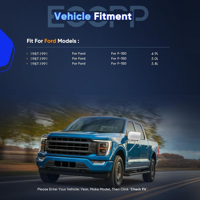 ECCPP مرآة جانبية يدوية بلاستيكية مجموعة مزدوجة لفورد F-Series F150 F350 برونكو بيك أب شاحنة SUV - Image 2