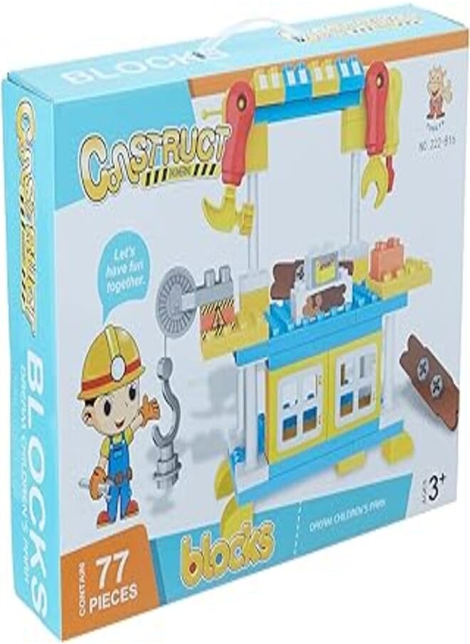 Yong fa Blocks Engineer Building Blocks Toy, 77 Pieces 
