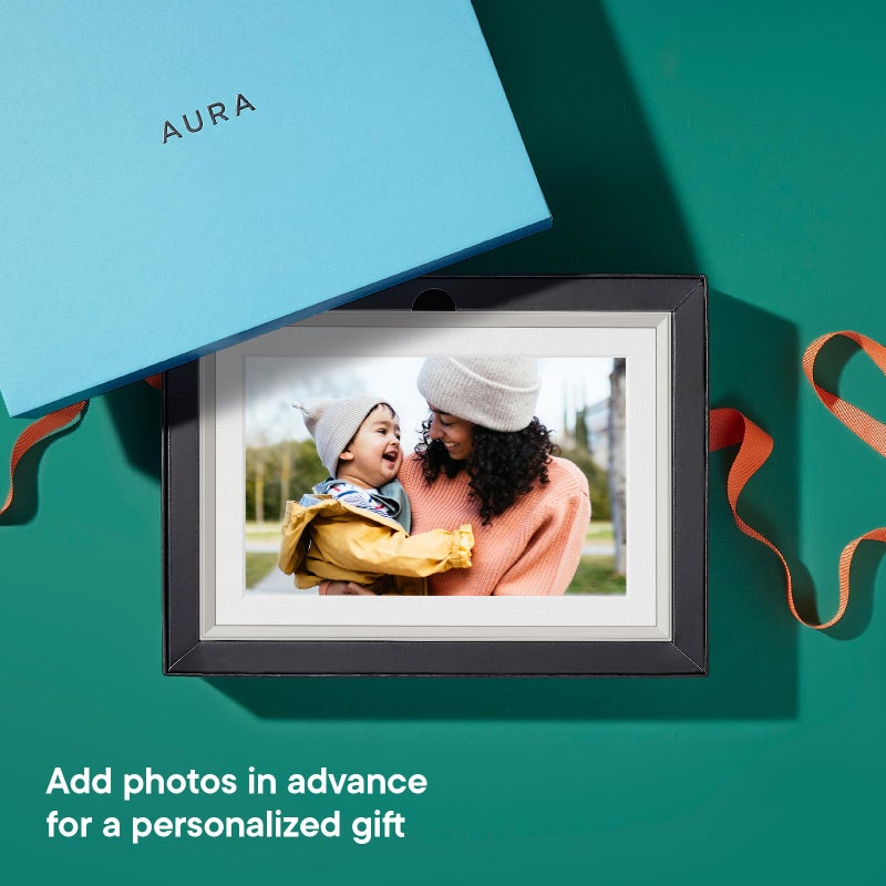 AURA Aura Carver 10.1" WiFi Digital Picture Frame | The Best Digital Frame for Gifting | Send Photos from Your Phone | Quick, Easy Setup in Aura App | Free Unlimited Storage | (Clay with White Mat)  - Image 5
