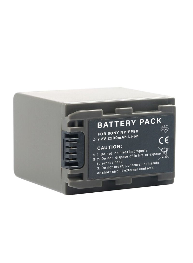 DMK Power NP-FP90 battery compatible with Sony Cameras Features Product Type :Li-ion Volts: 7.2V Capacity: 2200mAh Dimension: 45.60 x 31.70 x 45.50mm Weight:100g For compatible model more information - Image 3