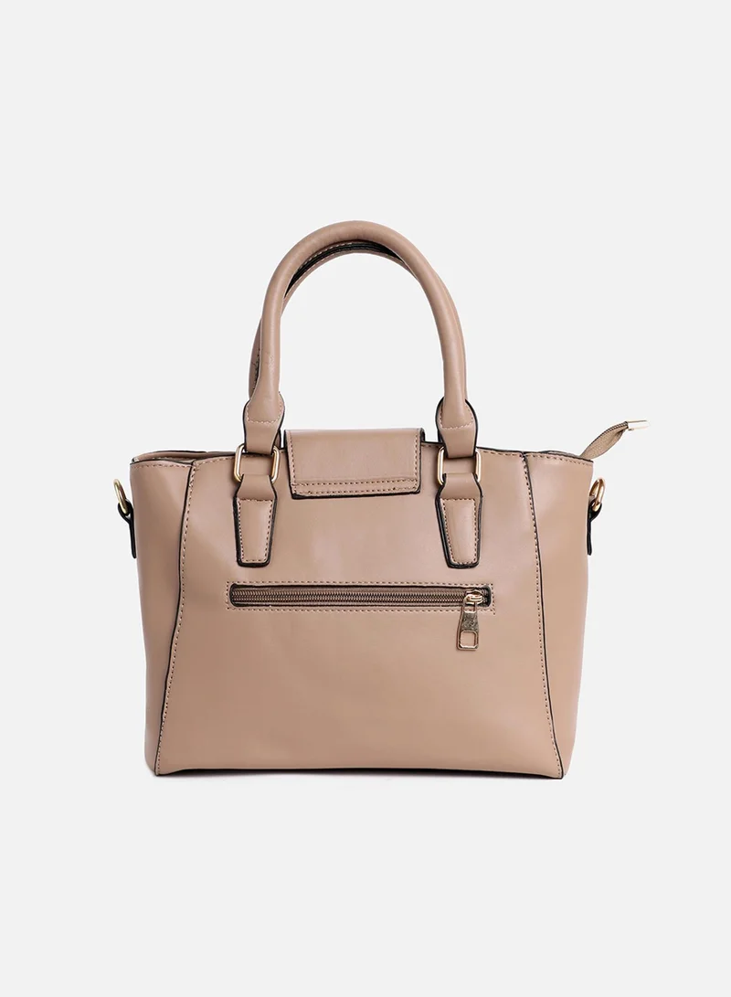 Haute Sauce Lenora Beige Handbag