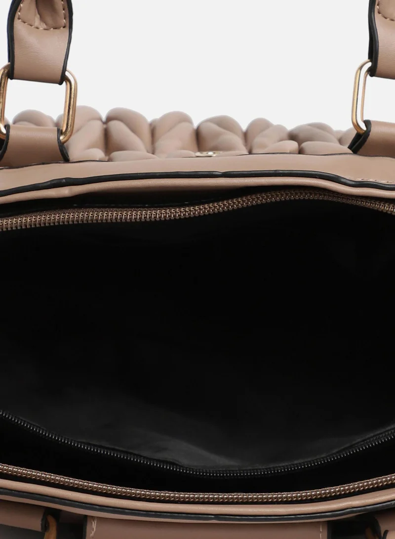Haute Sauce Lenora Beige Handbag
