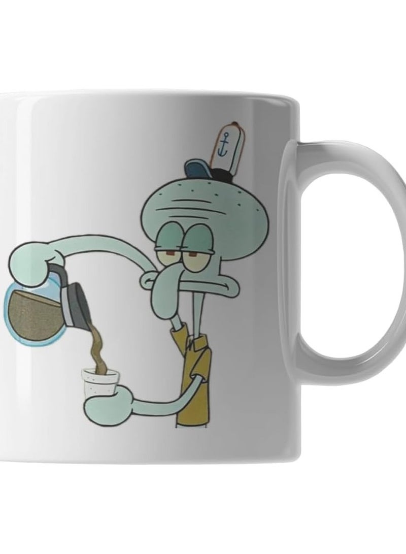 Printed Ceramic Mug – Durable Coffee Cup, 350ml Ceramic Material, Perfect for Hot and Cold Drinks, Stylish Design, Ideal for Home, Office, Daily Use and Gifting – Model EA7877KV - Image 1