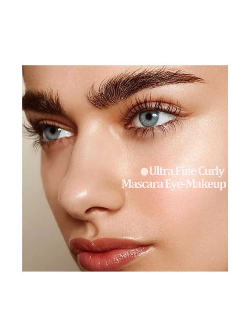 Excefore Black Curly Mascara, Waterproof Mascara, Black Mascara Long Lasting Thick Not Smudge, Fiber Mascara, Curly Mascara, Eye Makeup, Easy to color, Mascara Black, Black - Image 2
