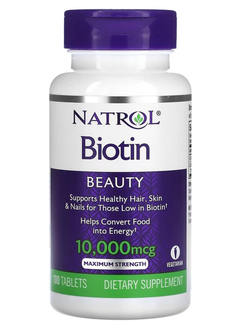 ناترولابس القوة القصوى 10000 مكجم، 100 قرصBiotin - Image 1
