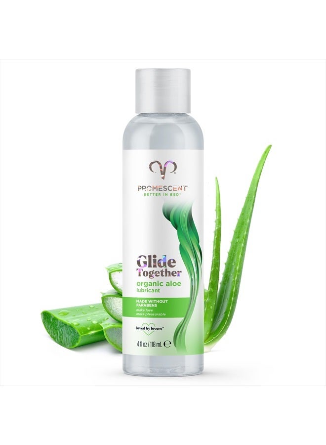 Promescent Organic Aloe Lube with Natural Ingredients, Premium Personal Lubricant For Couples - 4 oz - Image 1