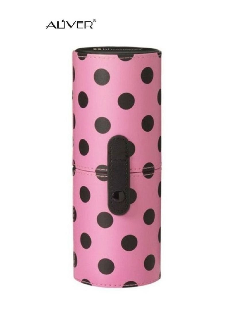 ALIVER - Makeup Brush Set - Consisting Of : 11-Piece Brushs With Holder. black/pink - Image 1