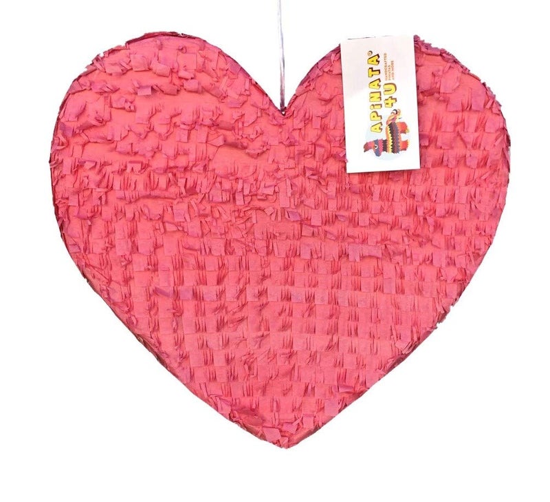 A Pinata 4 U APINATA4U Large 19 Heart Pinata Coral Color WeddingBridal Shower Party Favor - Image 3