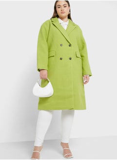 Vero Moda Curve Double Breasted Longline Coat  - Image 1