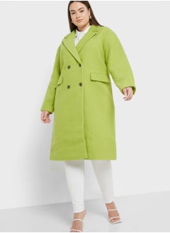Vero Moda Curve Double Breasted Longline Coat  - Image 4