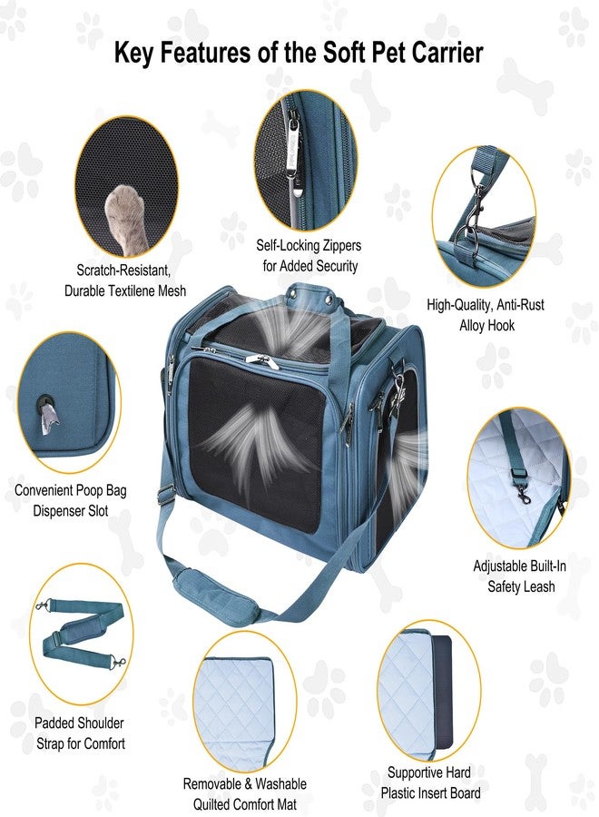 EliteField Deluxe Soft-Sided Pet Carrier (3 Year Warranty, Airline Approved), Travel Bag for Dogs, Cats & Small Pets, with Expandable Mat - Image 5