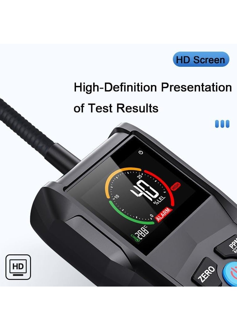 KASTWAVE Gas Leak Detector, Propane Flammable Gas Sniffer Combustible Gas Leak Detector with Color LCD Display, Temperature Measure, Flexible Probe Locates Natural Gas Methane Propane Ethanol  - Image 2