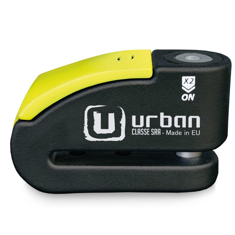URBAN 999 Approved Motorcycle Disc Lock with Smart Alarm | 120dB, LED, Warning, A+ Sensitivity, X2 ON | SRA & Sold Secure Gold Tested Anti-Theft for Motorbike | 14mm Double Locking, Hardened Steel - Image 1