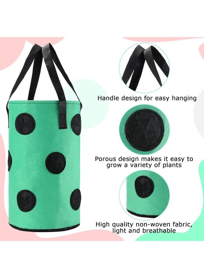 6 قطع زراعة الطماطم والأعشاب سعة 3 جالون أكياس زراعة الفراولة القابلة للتعليق مع تهوية زراعة الفراولة المعلقة بالمقلوب - Image 3