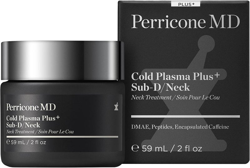 Perricone MD Cold Plasma Plus Sub DNeck Neck Jawline Firming Treatment with DMAE Caffeine 59ml AntiAging Contouring Cream to Sculpt Tighten Reduce Double Chin Improve Elasticity