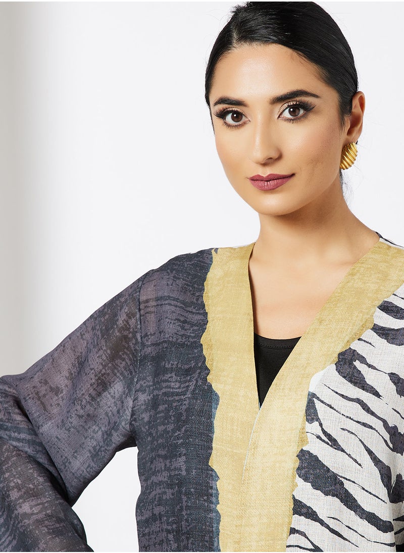 Graphic Print Abaya