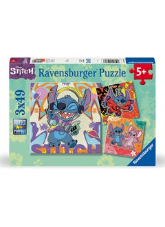 Ravensburger Disney Stitch Play the Day Away Children's puzzle, 49 Pieces Jigsaw Puzzle For Kids, Disney Stitch 3 puzzles, Perfect For Kids Boys girls 5+  - Image 1
