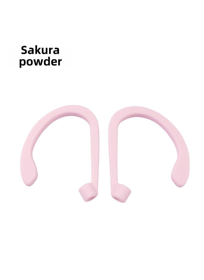 Generic - Suitable For Air Pods Anti-lost Ear Hanging Apple Bluetooth Headset Sports Anti-lost Wireless Ear Hanging Silicone Ear Hanging-Color:Cherry Powder Left And Right Pair (naked)-Model:General - Image 1