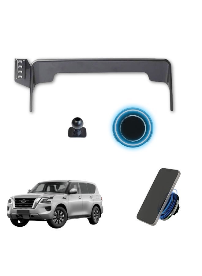 TRX AUTO Magnetic Phone Holder for Nissan Patrol 2020–2026 | Custom Fit Dashboard Mount | Strong Magnetic Grip, 360° Rotation, Easy One-Hand Use | Premium Aluminum Car Mount - Image 1