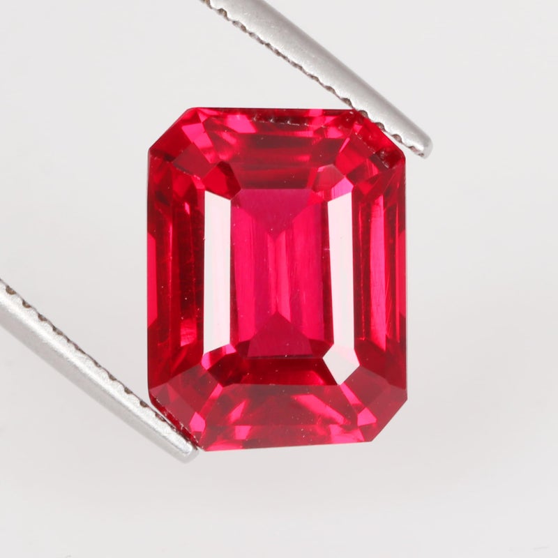 REAL-GEMS - Genuine! Emerald Cut Red Ruby 16. Carat Loose Gem Stone For Pendant Making - Image 4