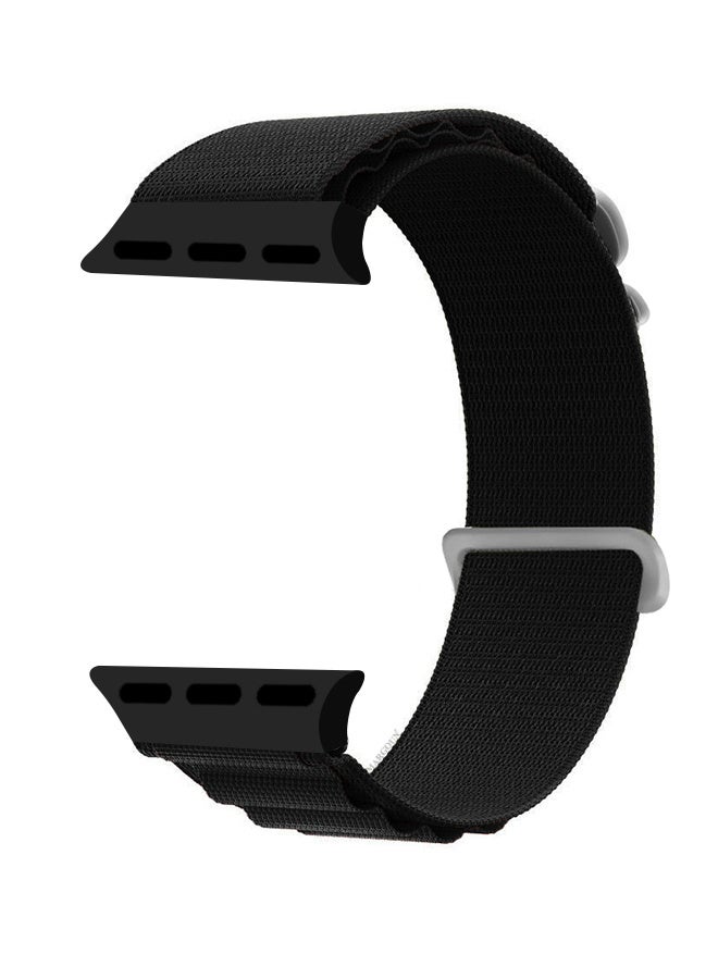 Replacement Band for Apple Watch Band 49mm 46mm 45mm 44mm - Alpine Loop Band for Women Men - Adjustable With Metal G-Hook Strap For iWatch Ultra Series SE 8/7/6/5/4/3/2/1 - Black - Image 2