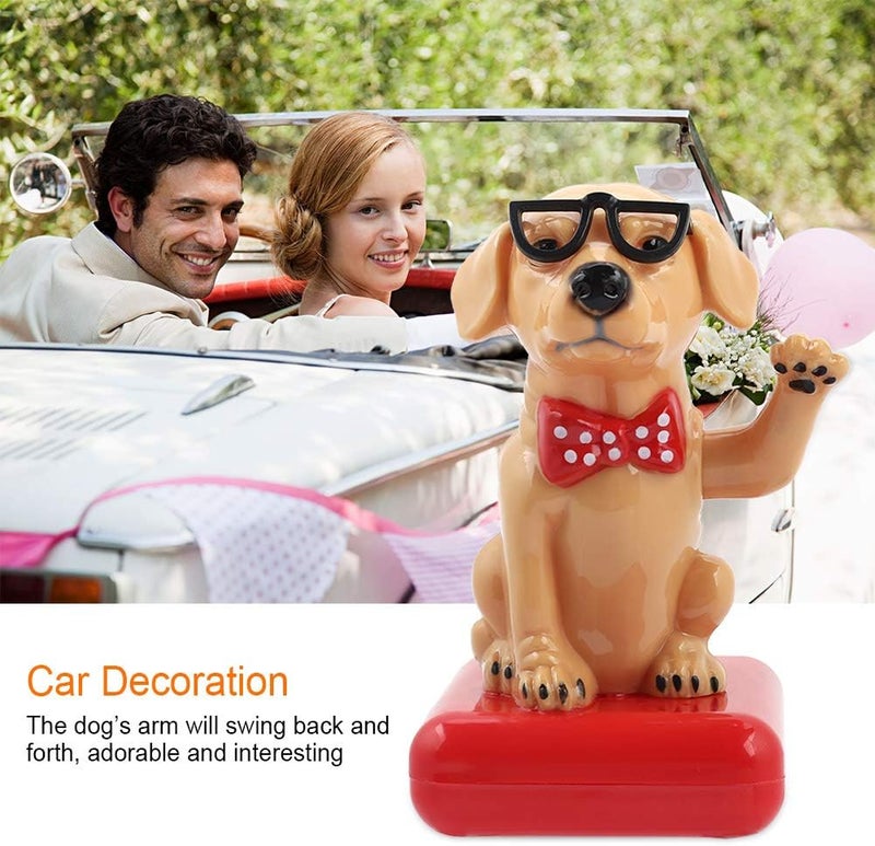 woobles Adorable Car Decoration, Eco-Friendly Swing Waving Non-Toxic Solar Dog Decor, for Houses Yard(Golden Retriever)- - Image 2