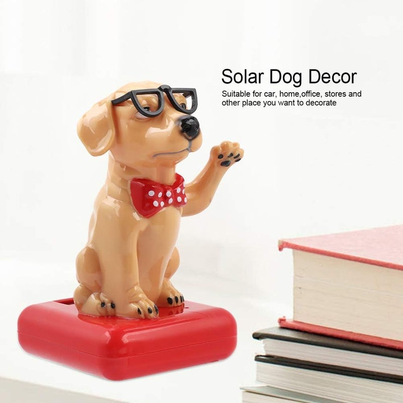 woobles Adorable Car Decoration, Eco-Friendly Swing Waving Non-Toxic Solar Dog Decor, for Houses Yard(Golden Retriever)- - Image 4