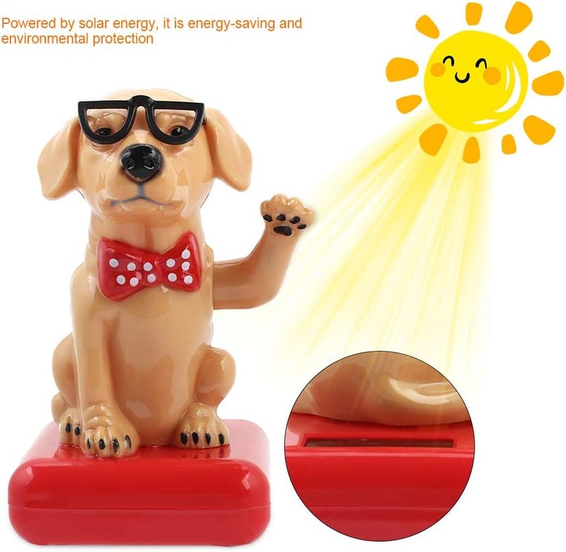 woobles Adorable Car Decoration, Eco-Friendly Swing Waving Non-Toxic Solar Dog Decor, for Houses Yard(Golden Retriever)- - Image 3