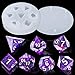 Juome Resin Molds Silicone Molds for Epoxy Resin Casting with 7 Standard Dice Cavities DIY Dice Making Tabletop Gaming Gift - Image 3