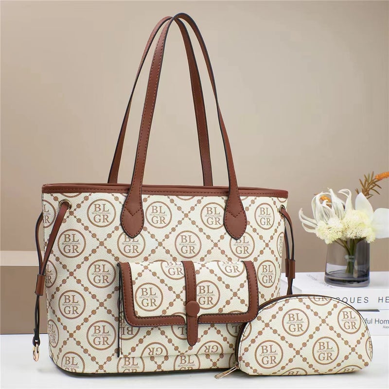 New Bag Printed Stitching Handbag Fashion Single Shoulder Atmosphere Cross-Body Large Capacity Mother Bag - Image 2
