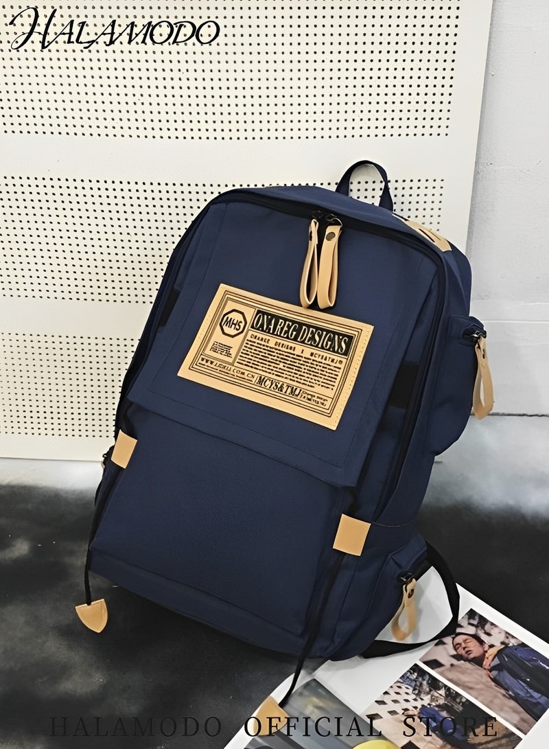 HALAMODO Unisex Classic Backpack School Bag College Backpack Large Elementary Middle High Bookbags Casual Daypack Laptop Backpack for Work & College & Travel - Image 3