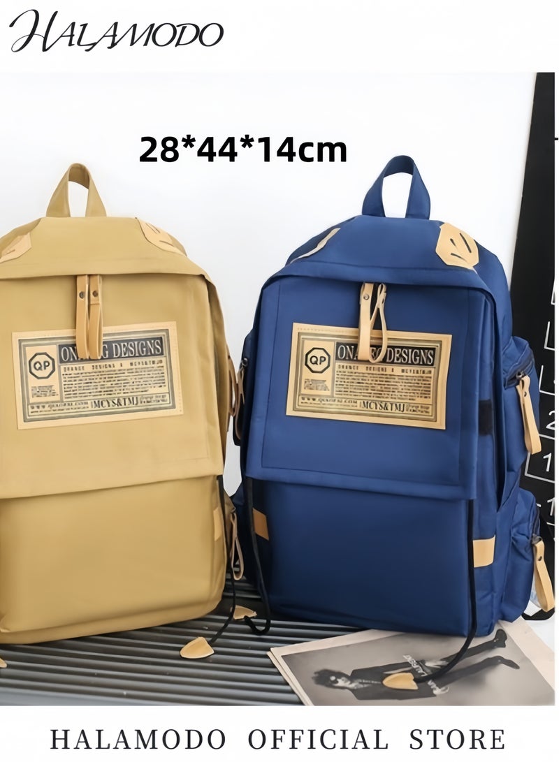 HALAMODO Unisex Classic Backpack School Bag College Backpack Large Elementary Middle High Bookbags Casual Daypack Laptop Backpack for Work & College & Travel - Image 4