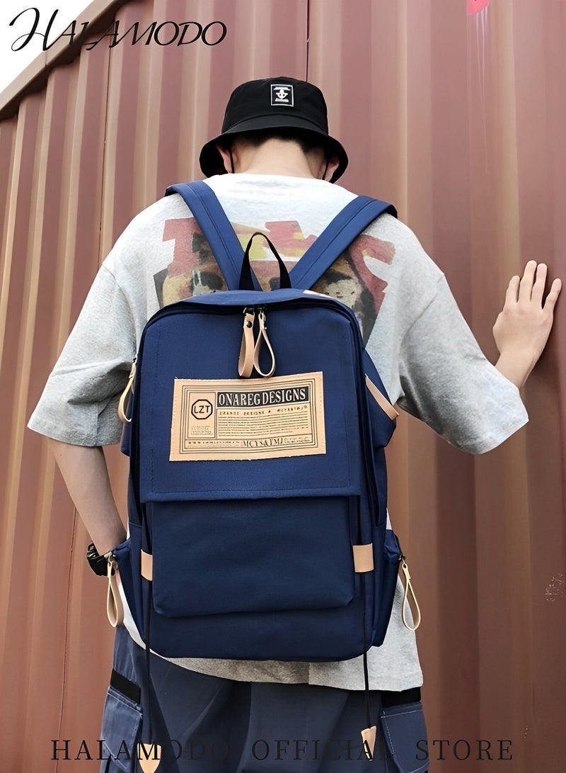 HALAMODO Unisex Classic Backpack School Bag College Backpack Large Elementary Middle High Bookbags Casual Daypack Laptop Backpack for Work & College & Travel - Image 5