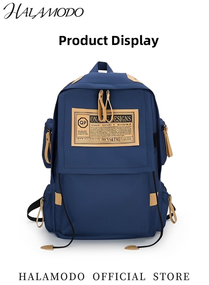 HALAMODO Unisex Classic Backpack School Bag College Backpack Large Elementary Middle High Bookbags Casual Daypack Laptop Backpack for Work & College & Travel - Image 2