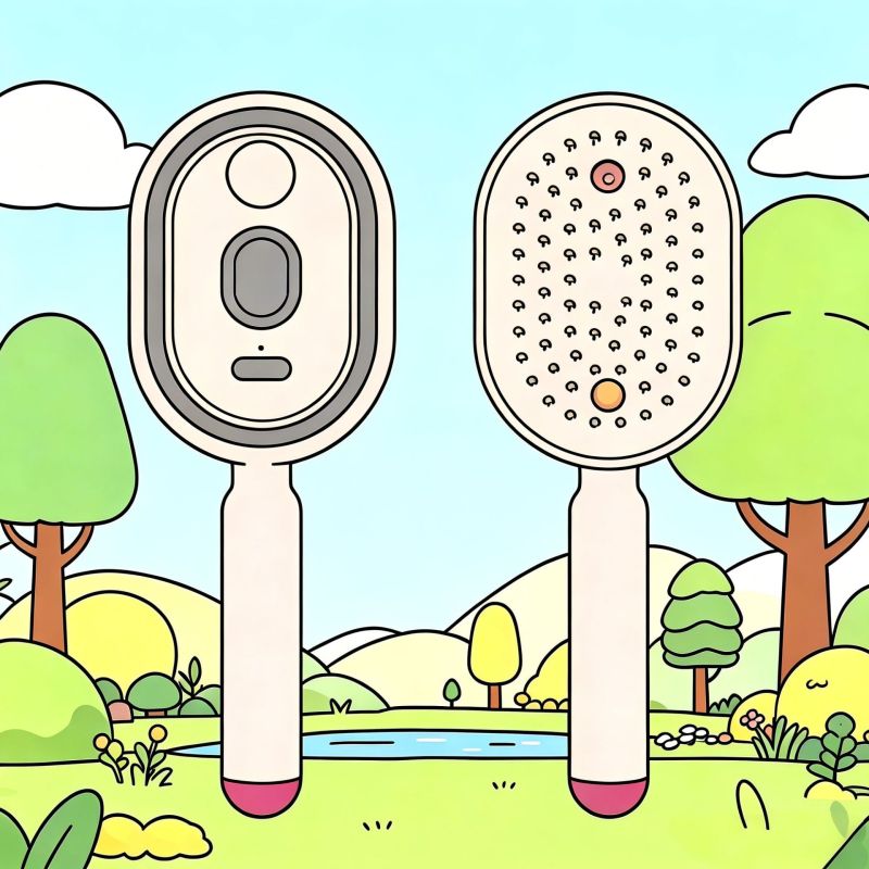 Electric Spray Massage Comb: White, Atomized Hair Care, Anti-static - Red Light Therapy, Retractable Detangling Comb for Daily Hair Care, Home Hair Styling - Image 5