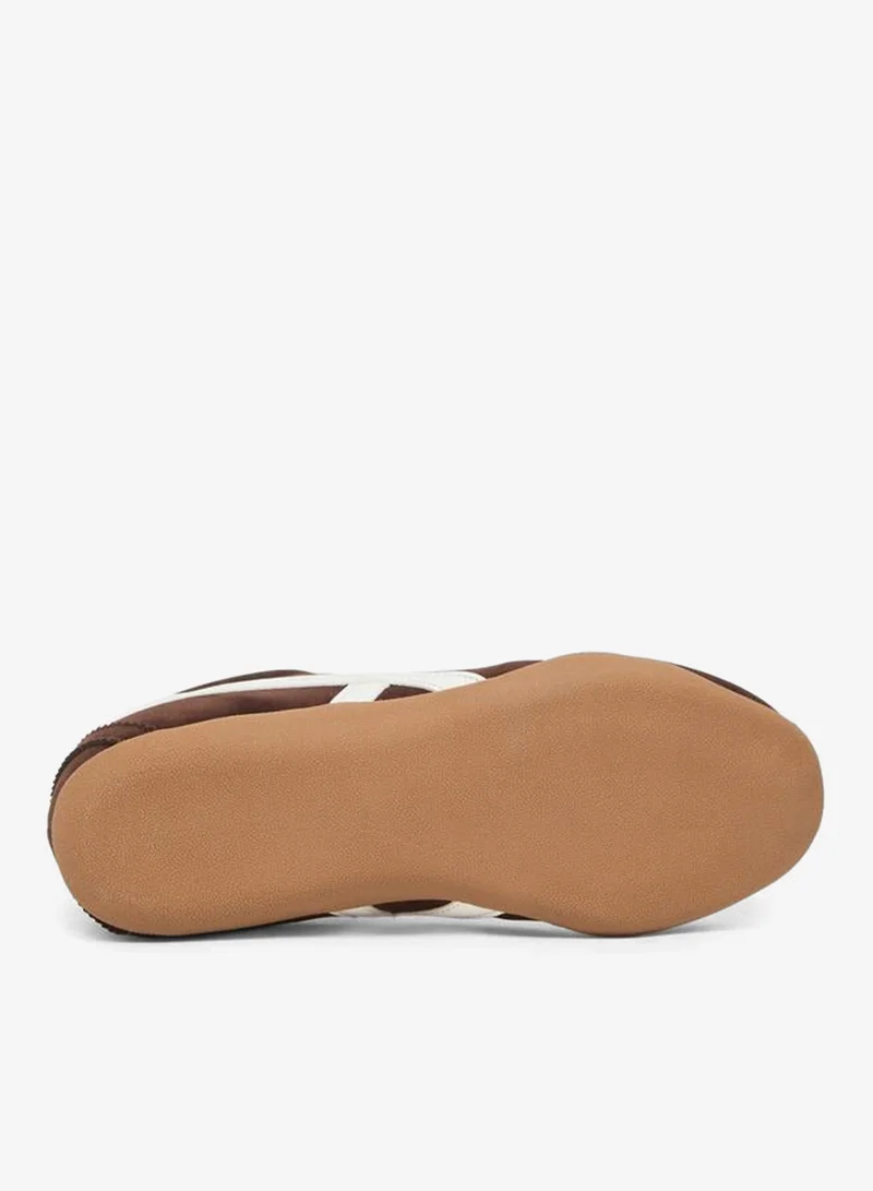 Styli  Women Brown Suede Retro Style Sneakers for Women | Best Price UAE