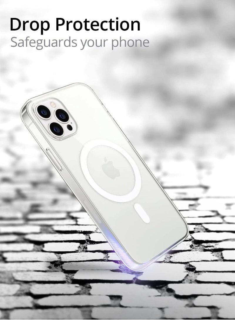 LEDIN iPhone 13 Pro Max MagFix Magnetic Case, Supports Mag-Safe Wireless Charging, Air Hybrid Protective Case/Cover Designed for iPhone 13 Pro Max (6.7-Inch)  Clear  - Image 3