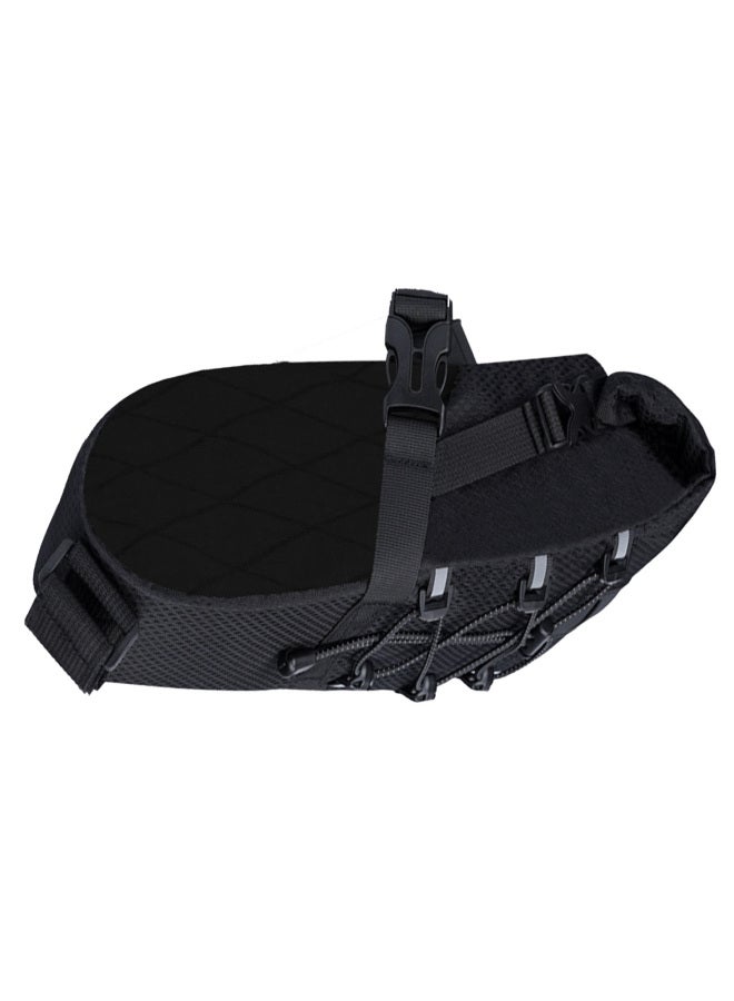 إنلي حقيبة سرج دراجة بسعة 5.8 لتر، حقيبة كبيرة توضع تحت المقعد للدراجات الجبلية والطرقية، مناسبة للرحلات الطويلة، لون أسود - Image 4