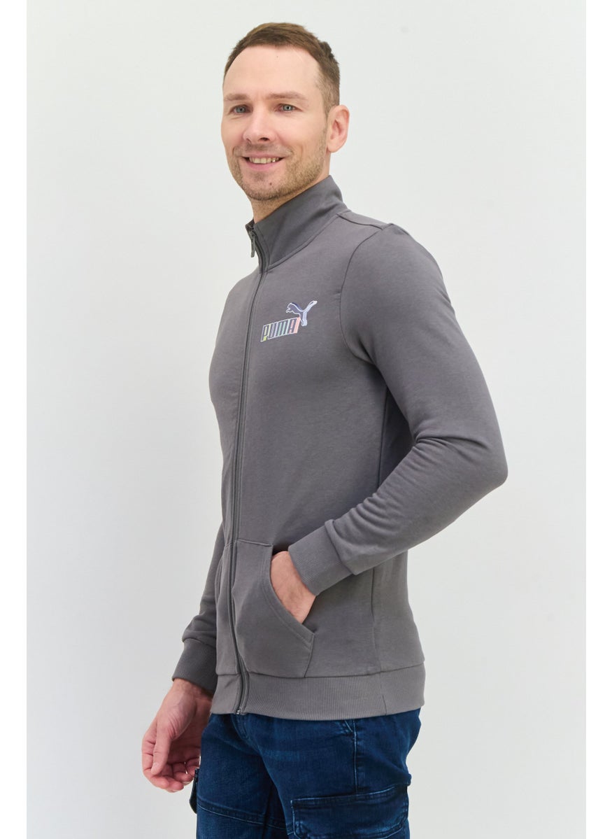 PUMA Men Slim Fit Long Sleeve Outdoor Sweatshirt, Grey  - Image 2