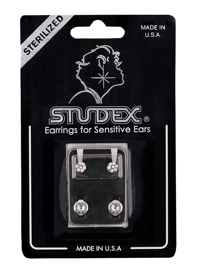 ستوديكس حلق الأذن كريستال ديزي أبريل من الفولاذ المقاوم للصدأ لا يسبب الحاسية - Image 4