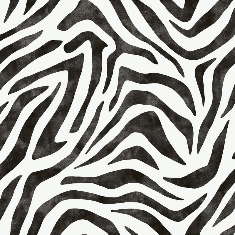 NuWallpaper x RuPaul RuZebra Black Peel and Stick Wallpaper RPS6141