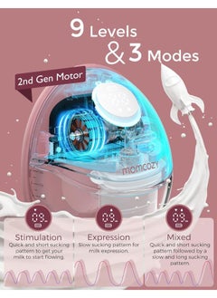 Momcozy Momcozy M6 Hands-Free Wearable Breast Pump, 3 Modes & 9 Levels (2-Pack)  - Image 4