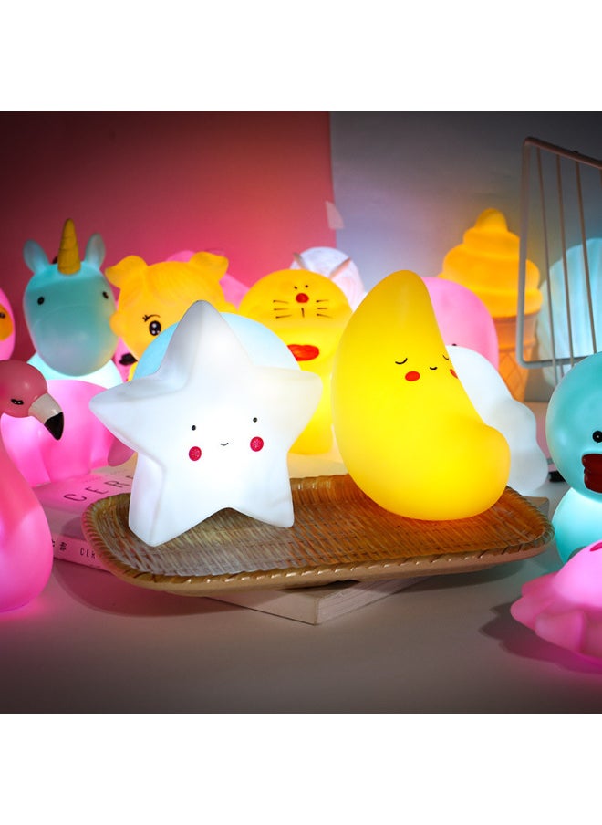 Generic - Cartoon Unicorn Moon Night Light Ins Style Logo Activity Gift Qr Code Gift Back To School-Color:Dragon Year Little Dragon Night Light Yellow - Image 1