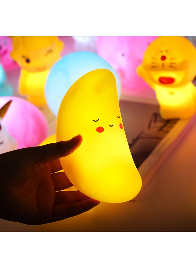 Generic - Cartoon Unicorn Moon Night Light Ins Style Logo Activity Gift Qr Code Gift Back To School-Color:Dragon Year Little Dragon Night Light Yellow - Image 1