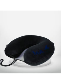 Max Comfort Medical Travel Pillow for Neck Pain Prevention During Travel, Max Comfort American Memory Foam Travel Neck Pillow, Black  - Image 1