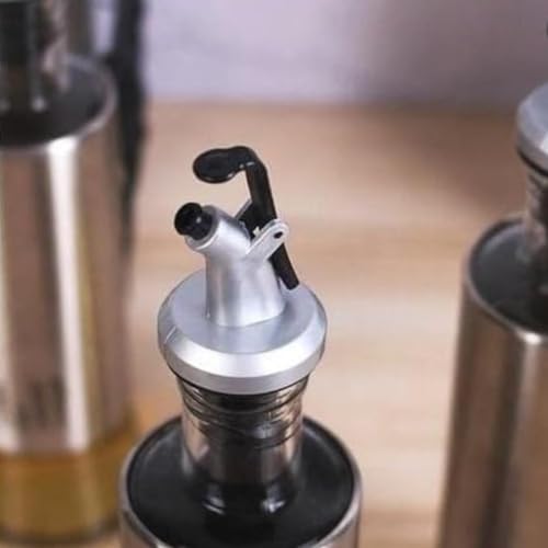 Mevanta 500ml Oil and Vinegar Dispenser Bottle With Pouring Spout Set of 2 Stainless Steel Cover Seasoning Bottle For Olive, Sauces,Oil,Vinegar Kitchen Cooking Oil Container (Modern, 2) - Image 4