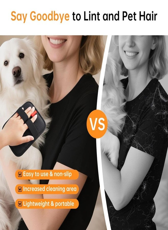 SQUISHCO 2 Pcs Pet Hair Removal Glove for Dogs and Cats,Cat Hair Remover from Clothes, Efficient Fur Removal Tool for Sofa Bed and Clothing, Black (2pcs（Black） B) - Image 3